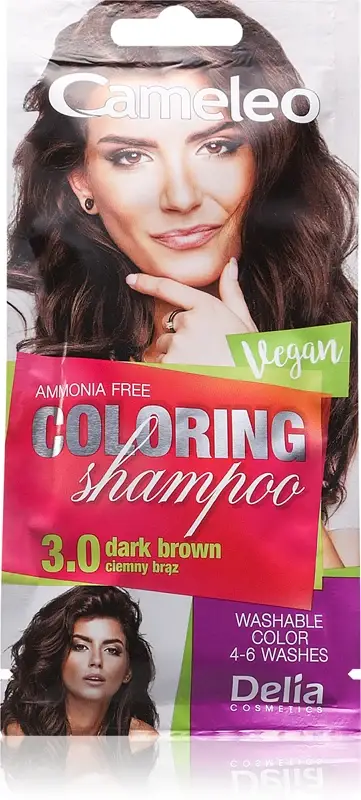 Delia cosmetics Cameleo shampoo colorato per capelli colore 3.0 Castano Scuro 40 ml