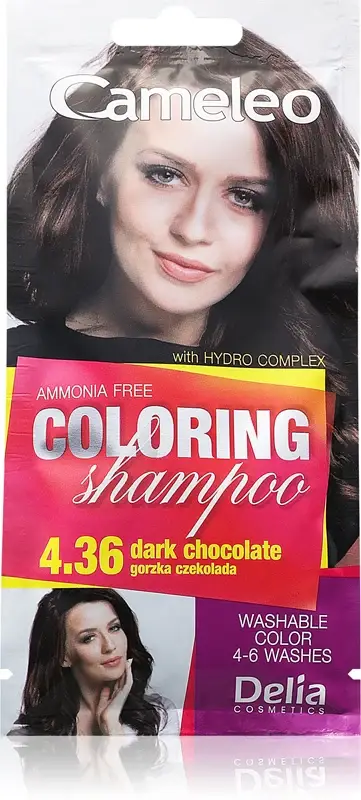 Delia cosmetics Cameleo shampoo colorato per capelli colore 4.36 Cioccolato Fondente 40 ml