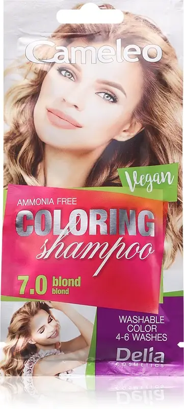 Delia cosmetics Cameleo shampoo colorato per capelli colore 7.0 Biondo 40 ml