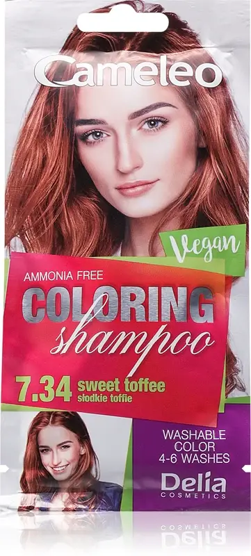 Delia cosmetics Cameleo shampoo colorato per capelli colore 7.34 Sweet Toffee 40 ml