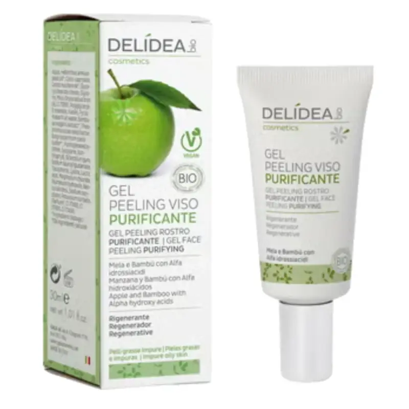 Delidea Gel Peeling Viso Purificante Mela & Bambù 30 ml