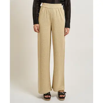 Denny Rose Pantaloni morbidi / Pantaloni alla zuava Pantaloni donna in lurex Beige