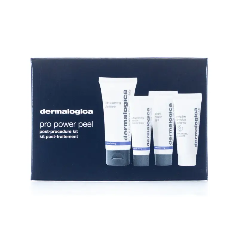 Dermalogica Set post-procedura Pro Power Peel, siero, per il viso, 30 ml +, gel, per il viso +, protezione UV, crema solare ad ampio