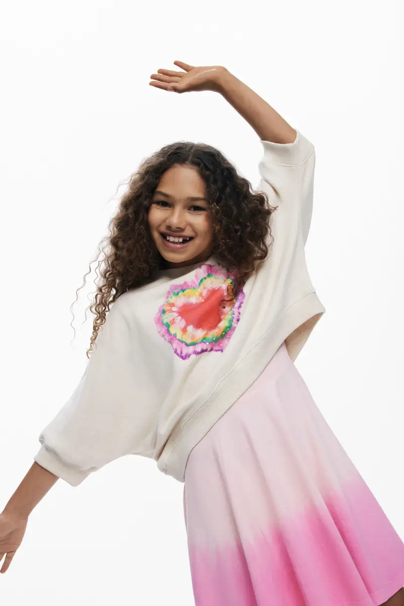 Desigual Abito 2 in 1 cuore WHITE