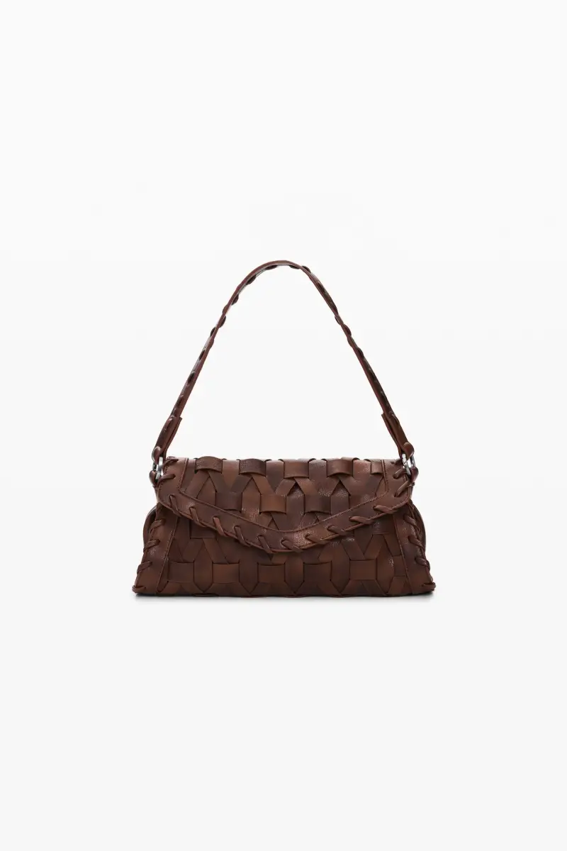 Desigual Borsa a Tracolla Donna Marrone Logo