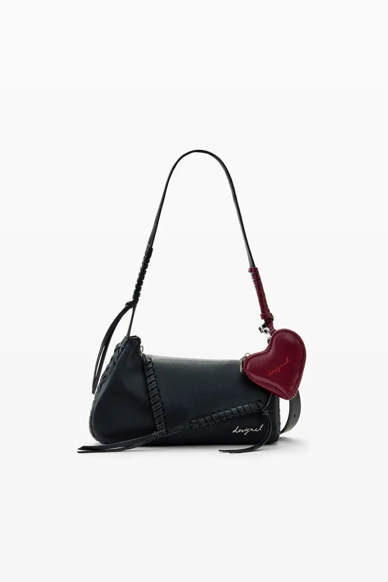 Desigual Borsa media a forma di cuore BLACK