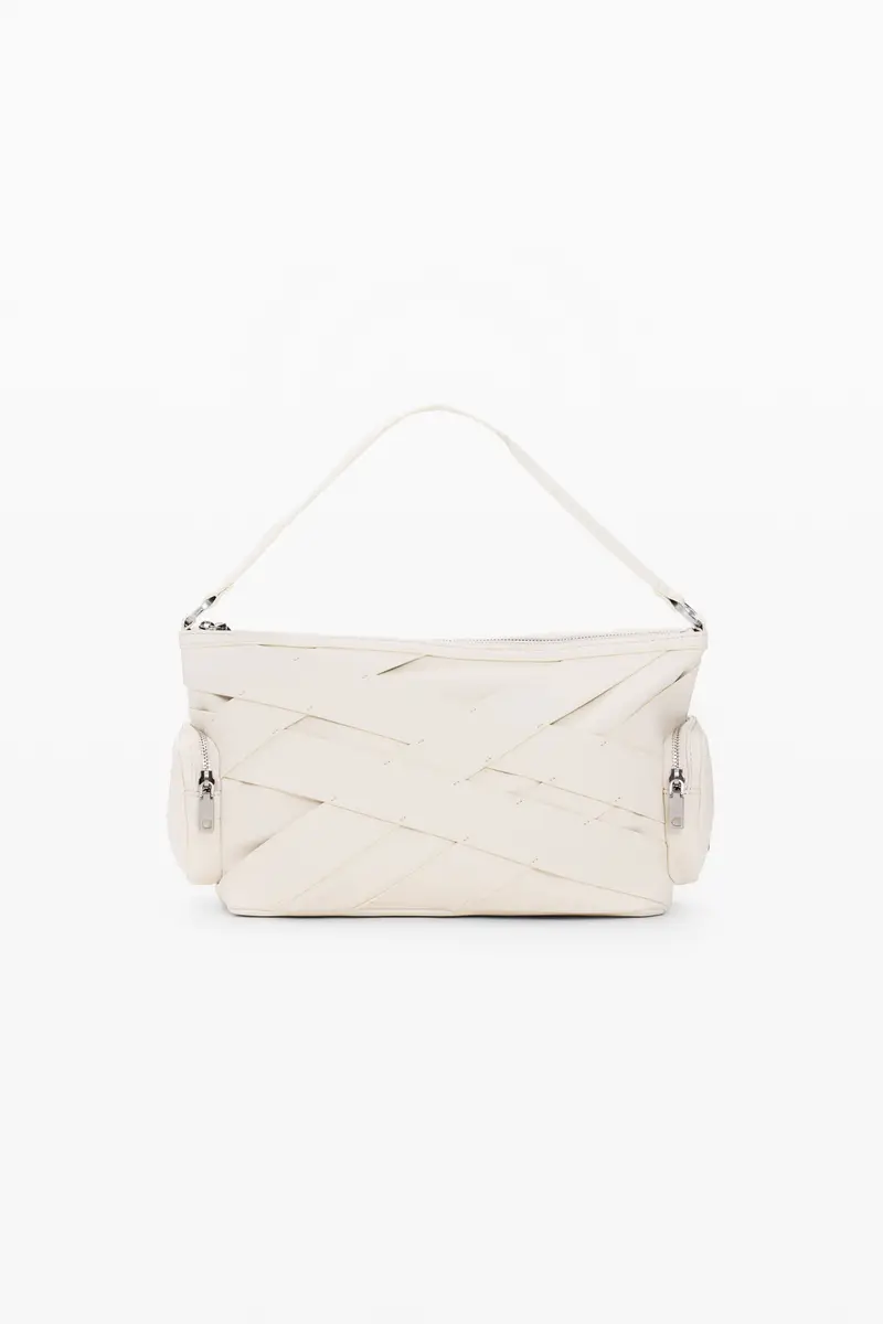 Desigual Borsa a Tracolla Donna Bianca Logo Bianco