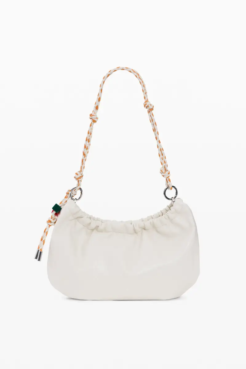 Desigual Borsa a Spalla Donna Bianca Logo Bianco