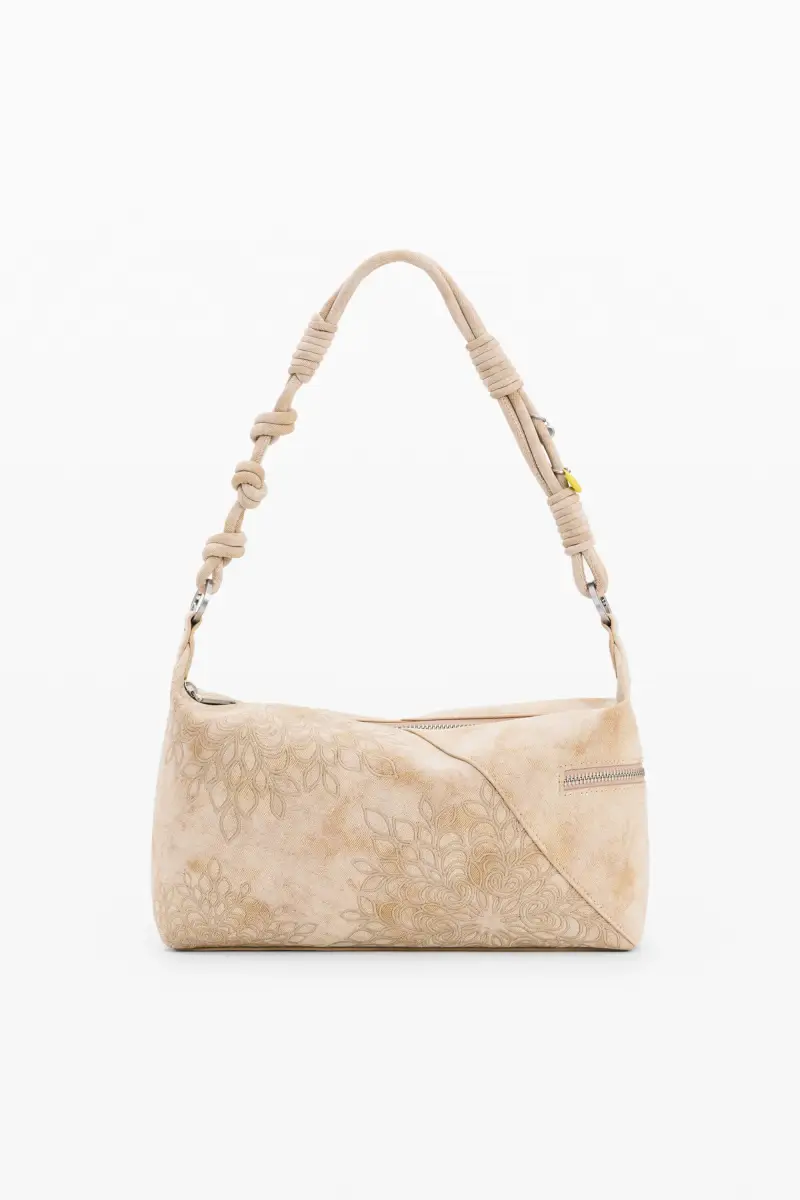 Desigual Borsa a Tracolla Donna Beige Logo
