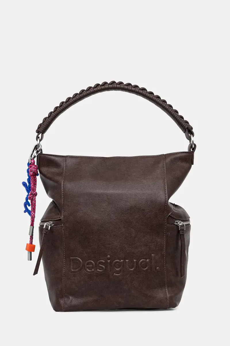 Desigual Half Logo Zaino Convertibile 25WAKP29 2000 6009 Chocolate
