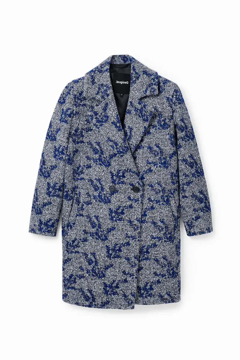 Desigual Cappotto doppiopetto spiga BLUE