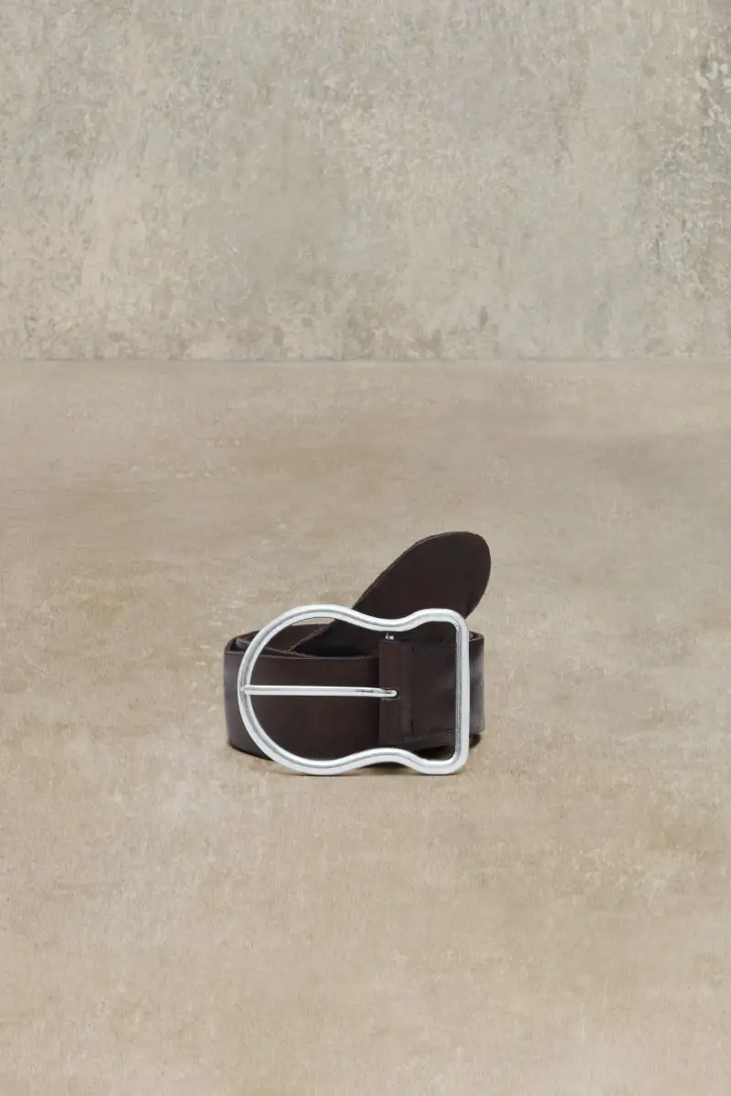 Desigual Cintura con fibbia ovale in pelle studio BROWN