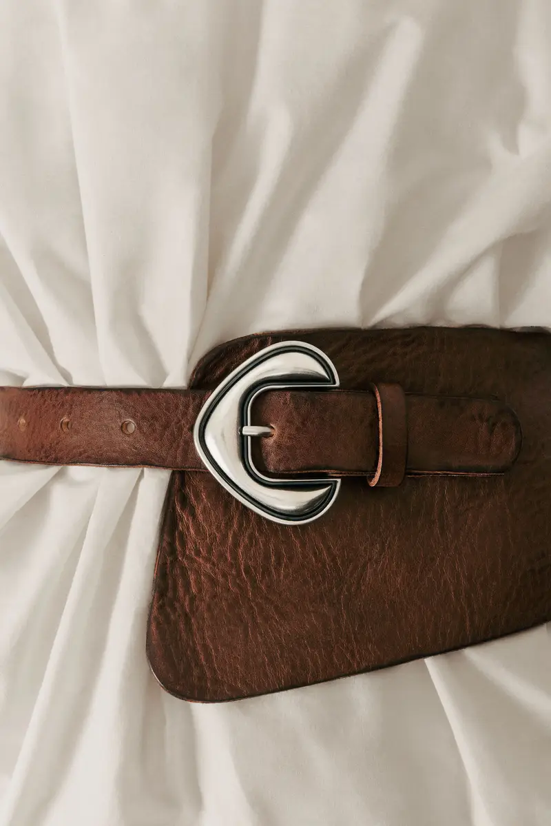 Desigual Cintura fascia in pelle studio BROWN