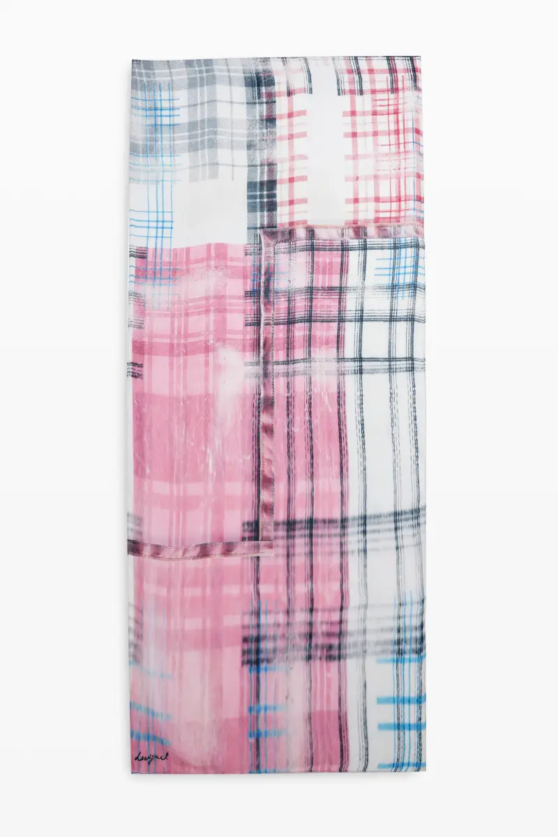 Desigual Foulard rettangolare grunge BROWN