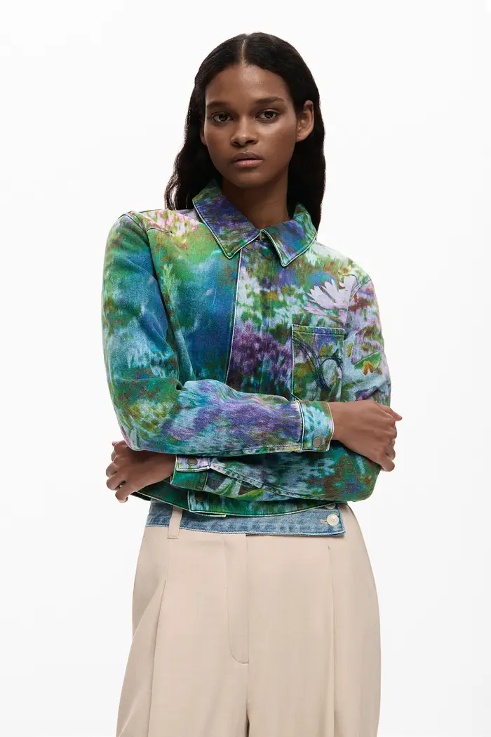 Desigual giacca denim giardino selvaggio BLUE