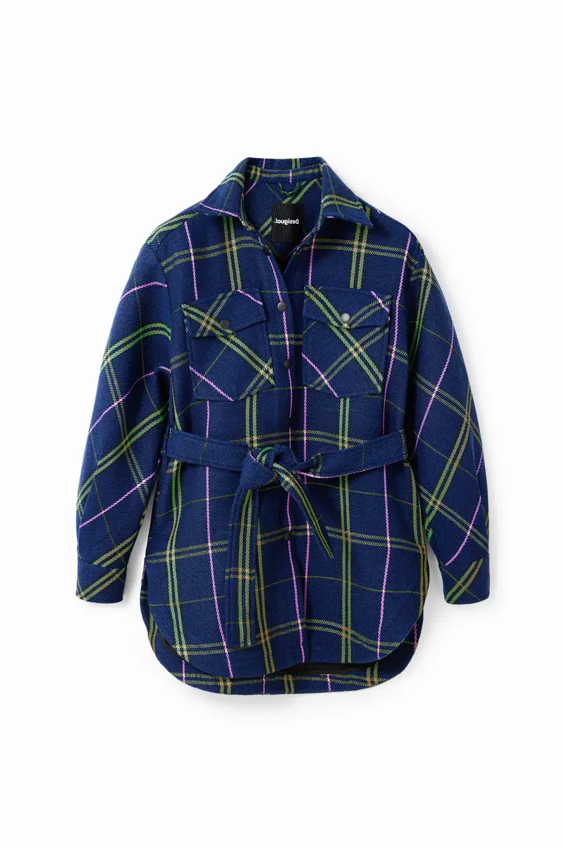 Desigual Giacca overshirt quadri BLUE