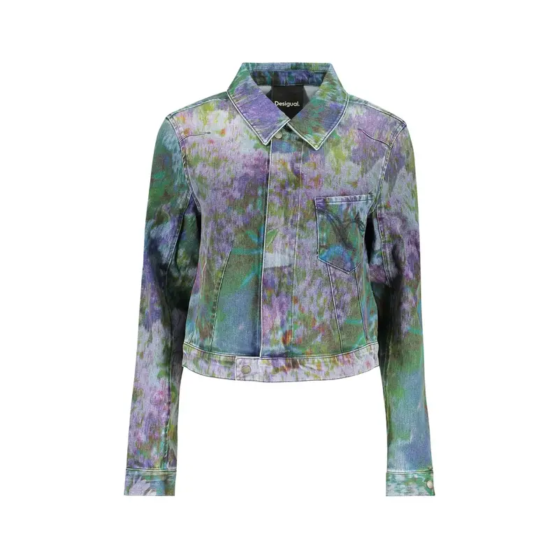 Desigual Giubbotto Maniche Lunghe Donna Blu Zip