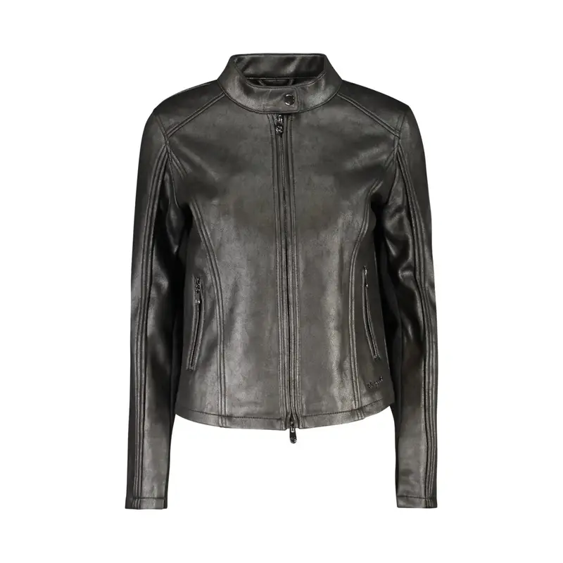 Desigual Giubbotto Maniche Lunghe Donna Nero Zip