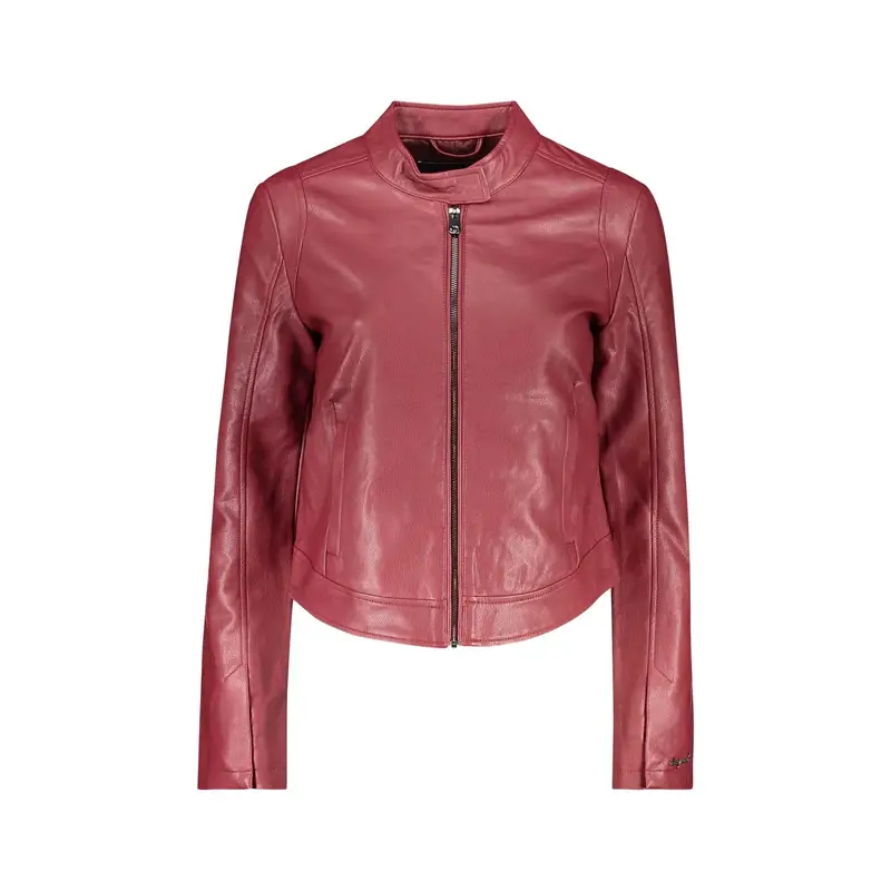 Desigual Giubbotto Maniche Lunghe Donna Rosso Zip