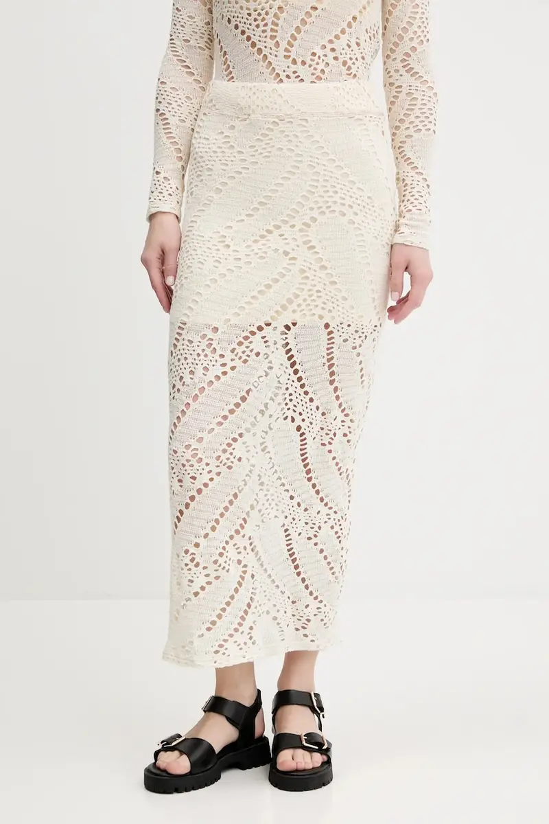 Desigual gonna WOOLF colore beige 25SWFK04