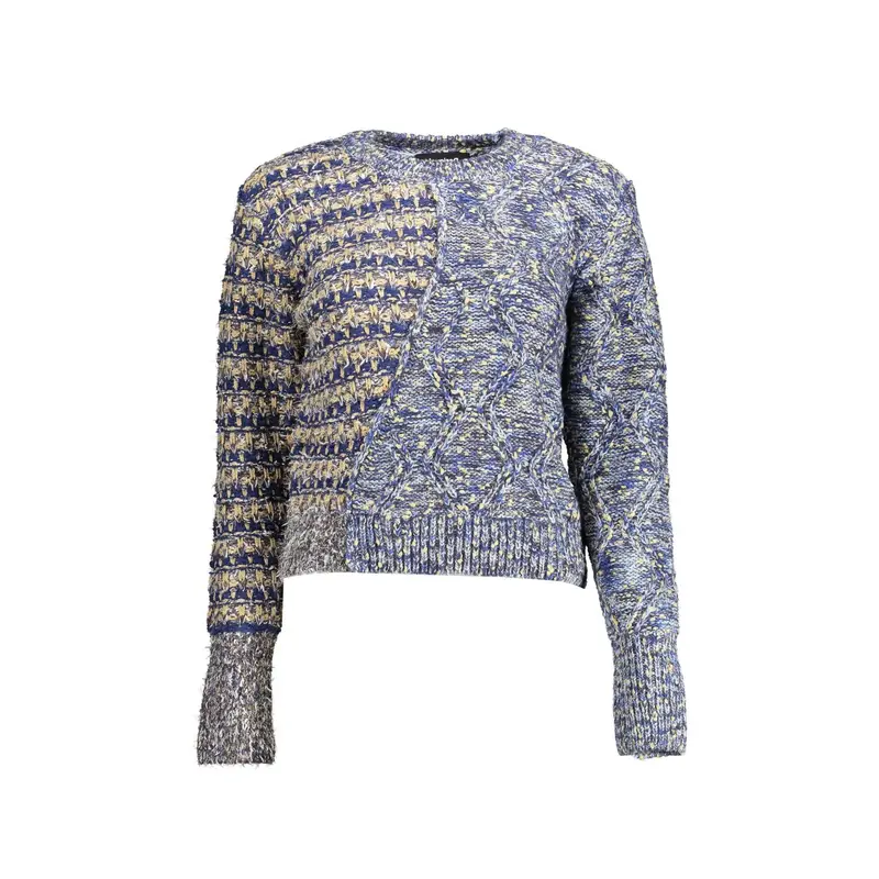 Desigual Maglia Donna Blu Dettagli a Contrasto