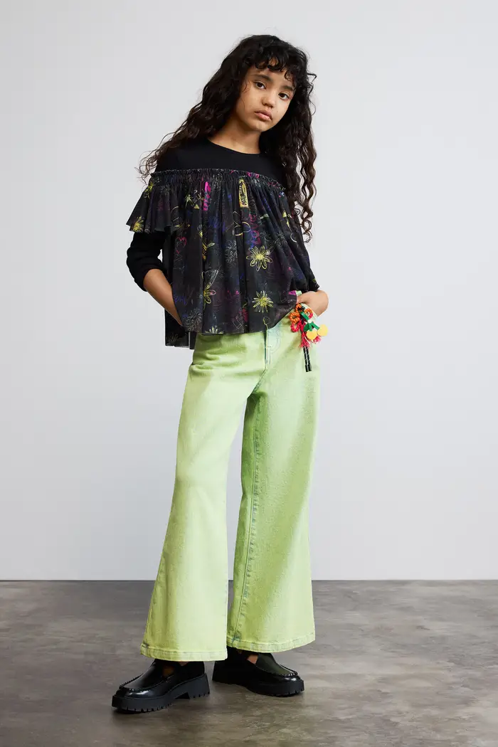 Desigual MAGLIETTA CON STAMPA FLOREALE BLACK