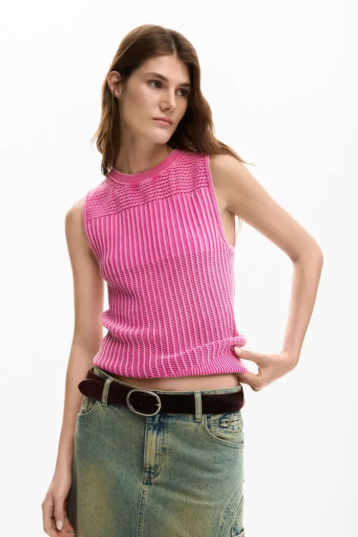 Desigual maglietta crochet RED