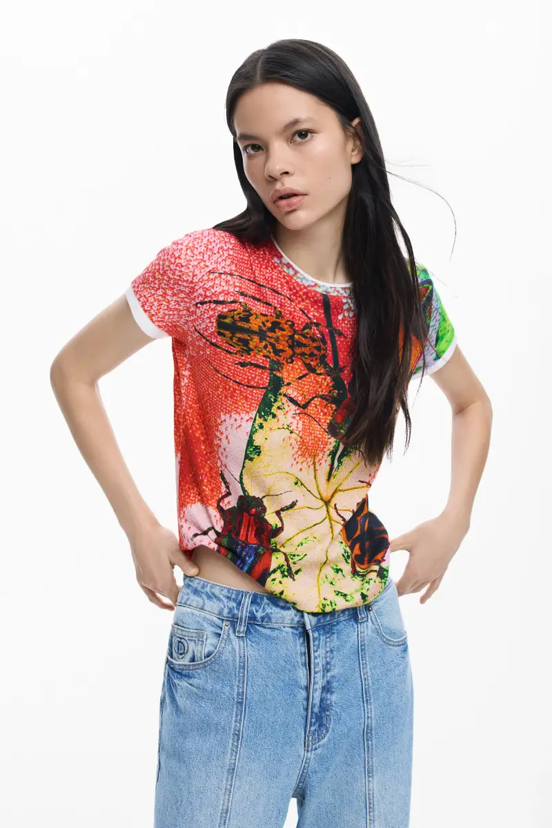 Maglietta disegnata da Mr. Christian Lacroix MATERIAL FINISHES