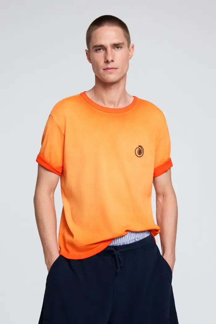 Desigual Maglietta in maglia dÃ©gradÃ© ORANGE