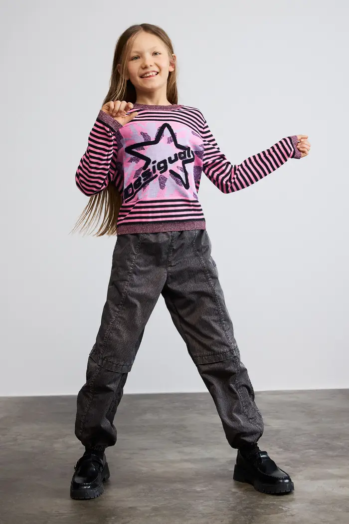 Desigual maglione a righe con stella RED