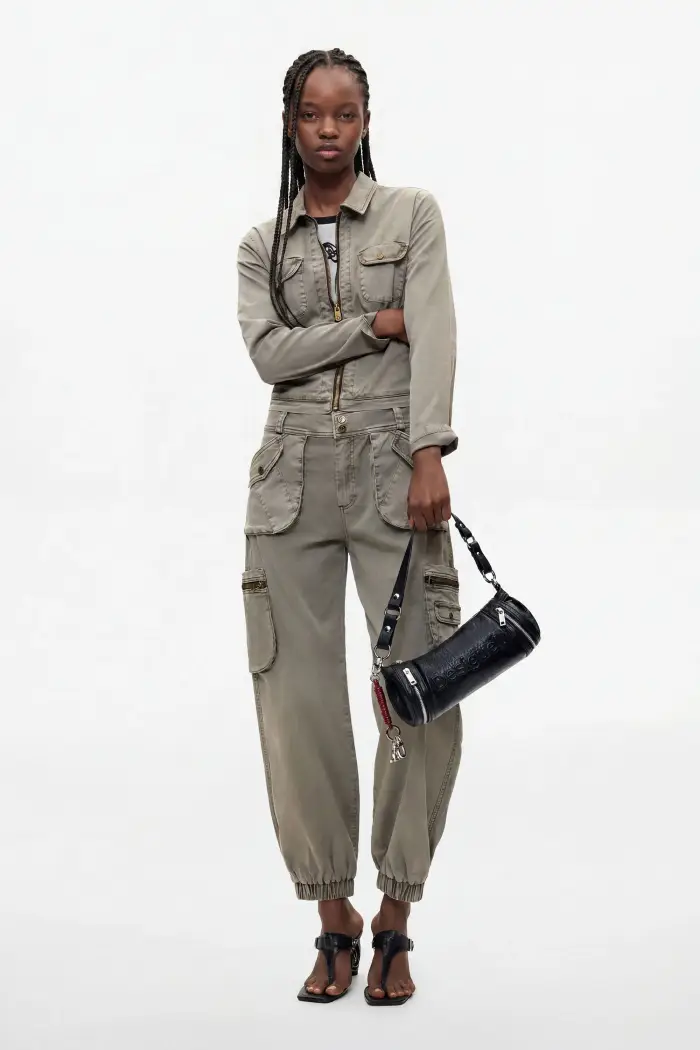 Desigual Pantalone multitasche cargo GREEN