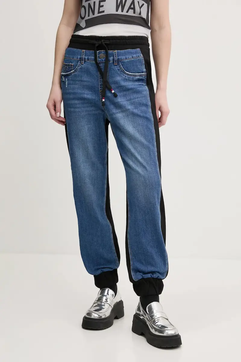 Desigual pantaloni della tuta PEETERS donna colore blu 25SWDD73