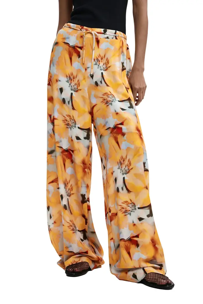 Desigual Pantaloni Donna Giallo Fantasia