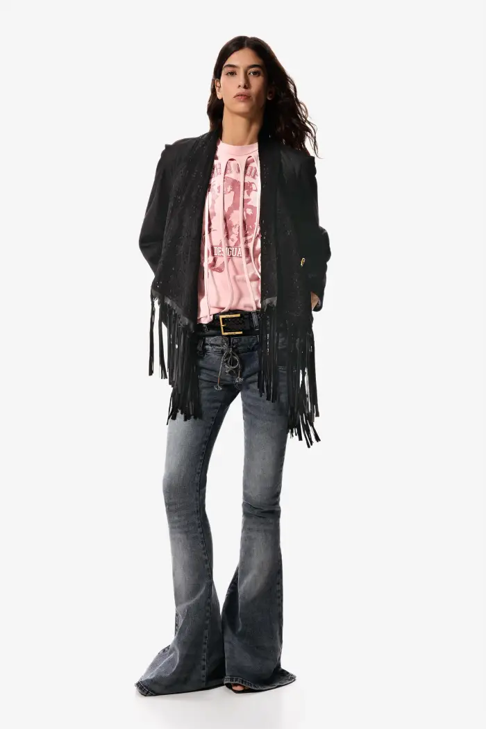 Desigual pantaloni flare masha popova BLACK