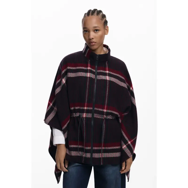 Desigual Poncho a quadri donna Aldama