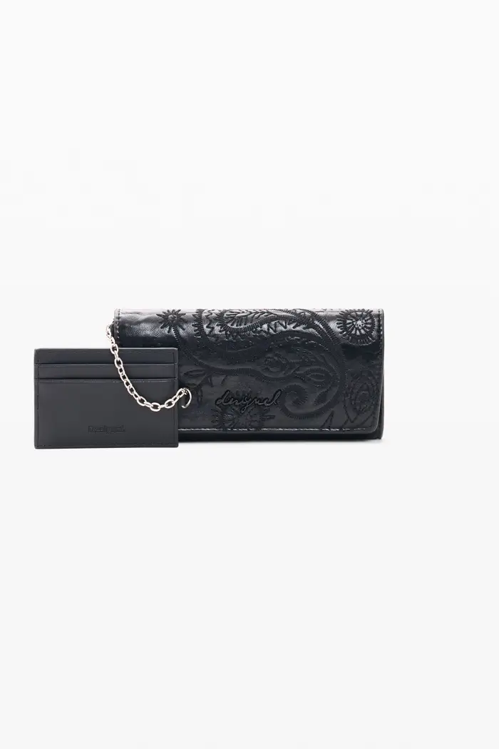 Desigual Portafoglio lungo grande BLACK
