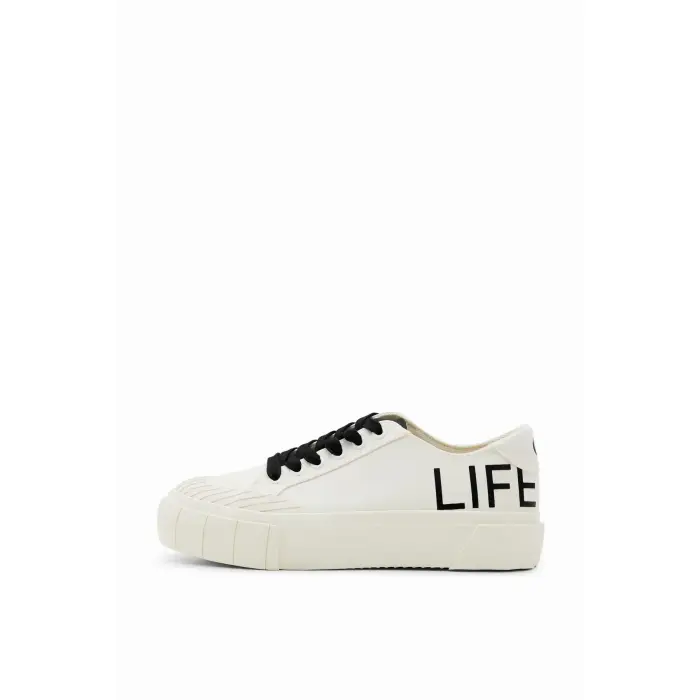 Desigual Scarpe da basket con plateau da donna Life is Awesome