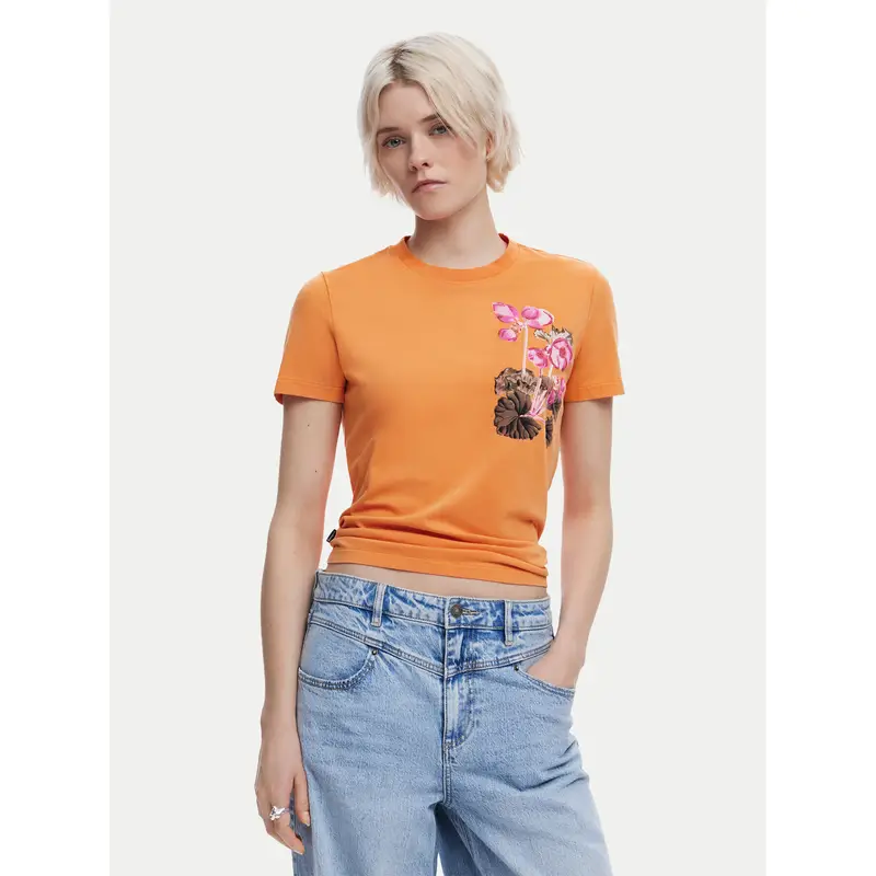 Desigual T-shirt Arancione 4291719