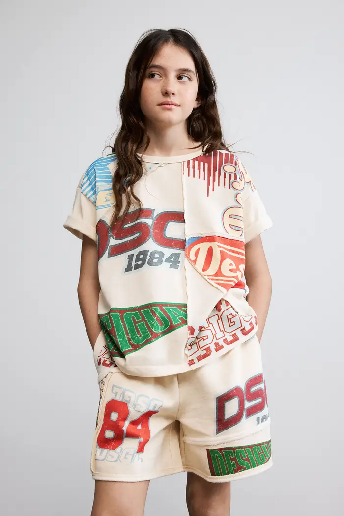 Desigual T-shirt stampata con logo WHITE