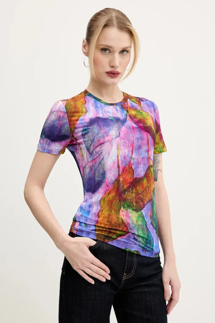 Desigual t-shirt YELLOWSTONE Violetto