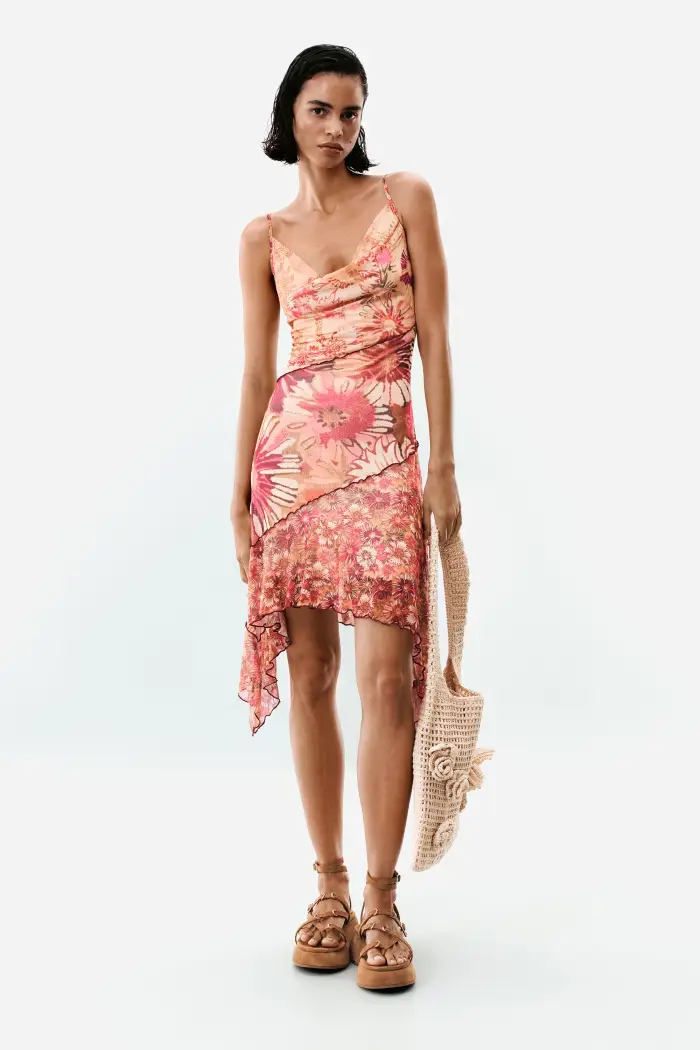 Desigual Vestito asimmetrico MATERIAL FINISHES