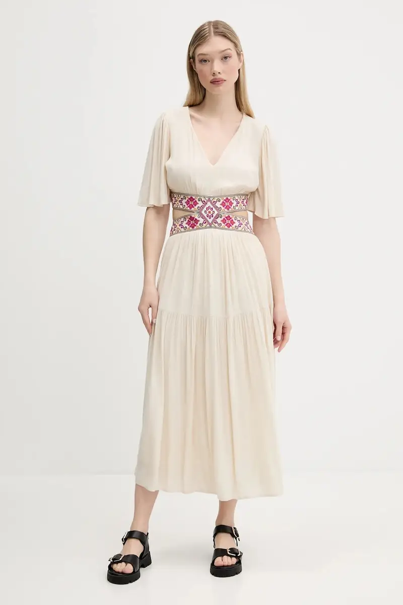 Desigual vestito ELEMENT colore beige 25SWVW98