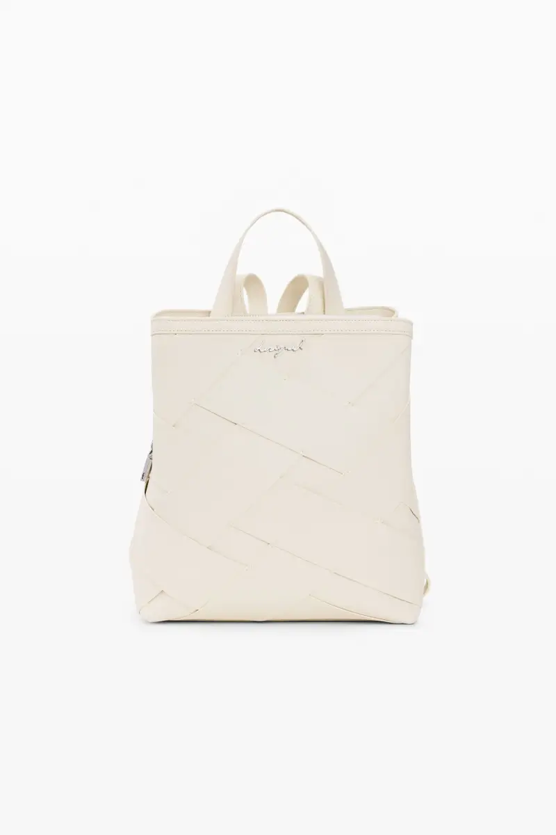 Desigual Zaino Donna Bianco Logo