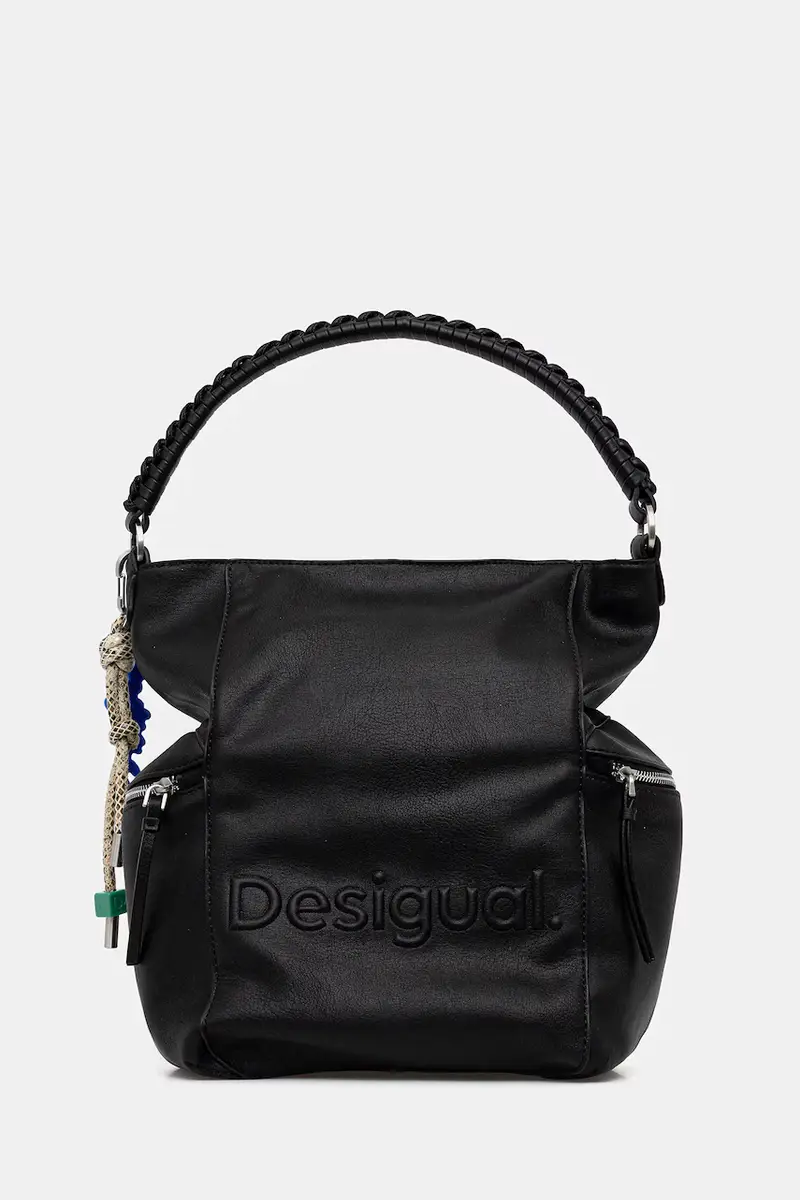 Desigual Half Logo Zaino Convertibile 25WAKP07 2000 Nero