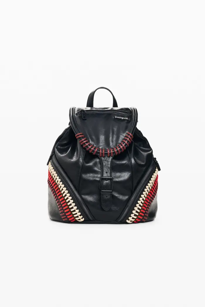 Desigual Zaino ricami piccolo BLACK