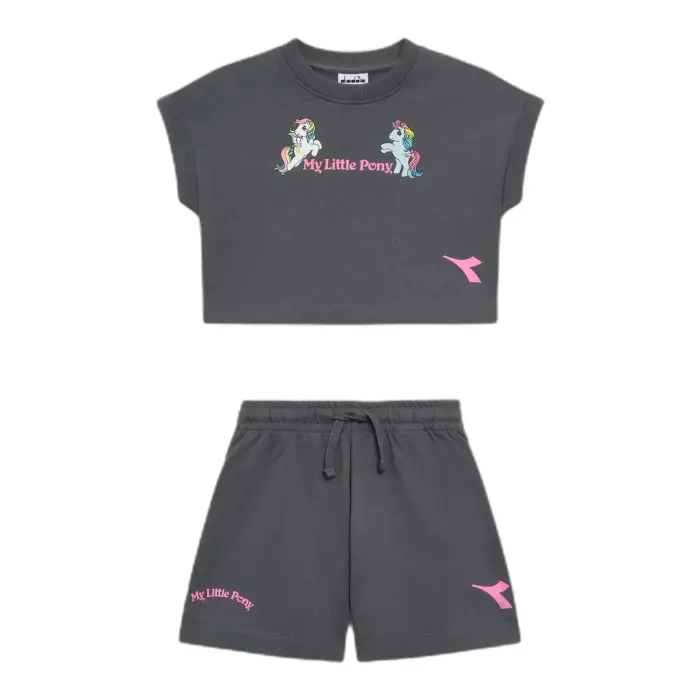Set di T-shirt e Shorts da bambina Diadora My Little Pony Gris