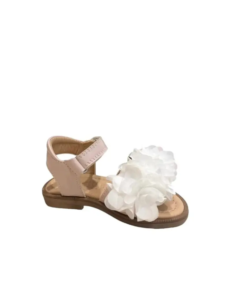 Dianetti scarpe bianche bambina artigianali chiusura in velcro