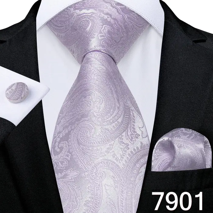 Cravatte da uomo Cravatta a righe verdi in seta Gemelli Hanky ​​Set cravatta formale da lavoro N-7901