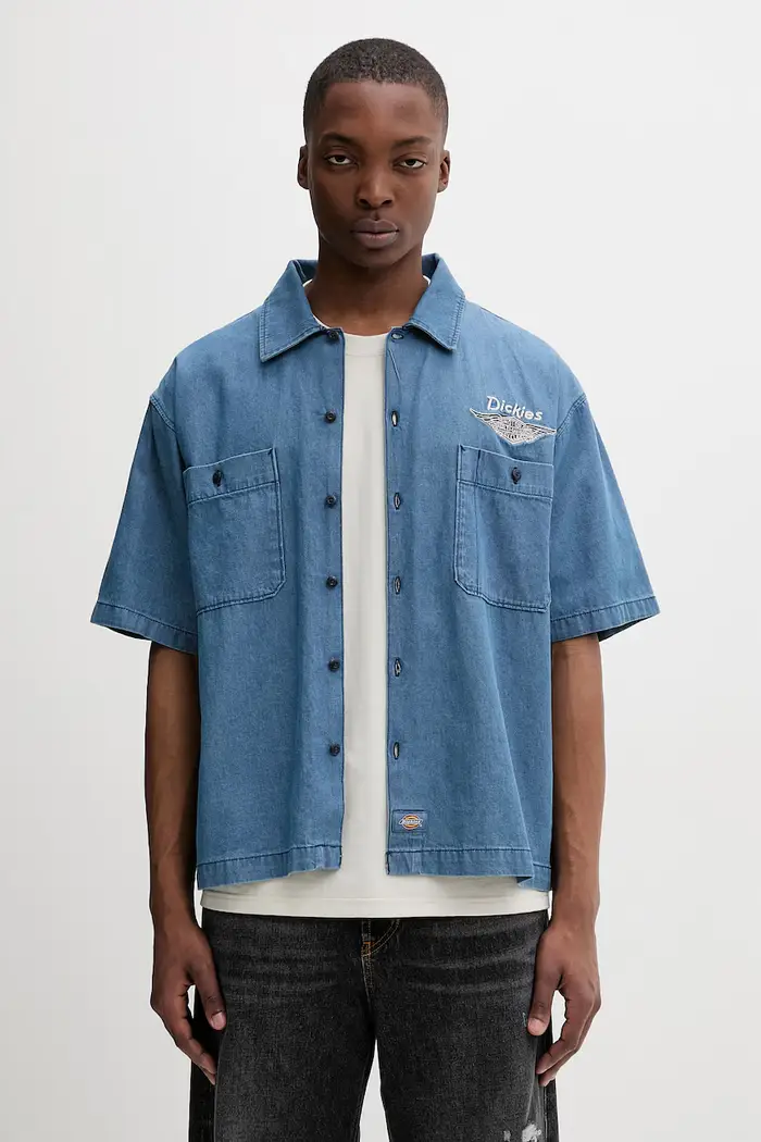 Dickies camicia da uomo in jeans Blu