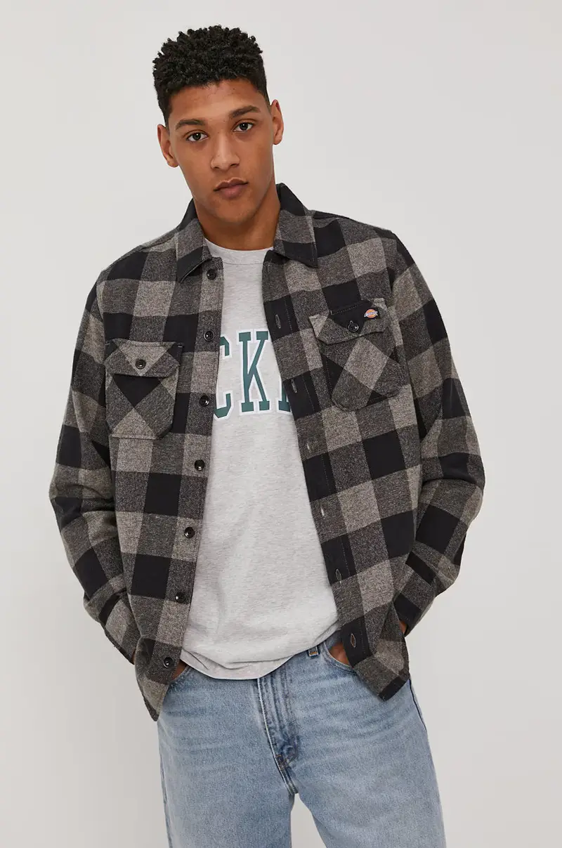 Dickies camicia in cotone Grigio